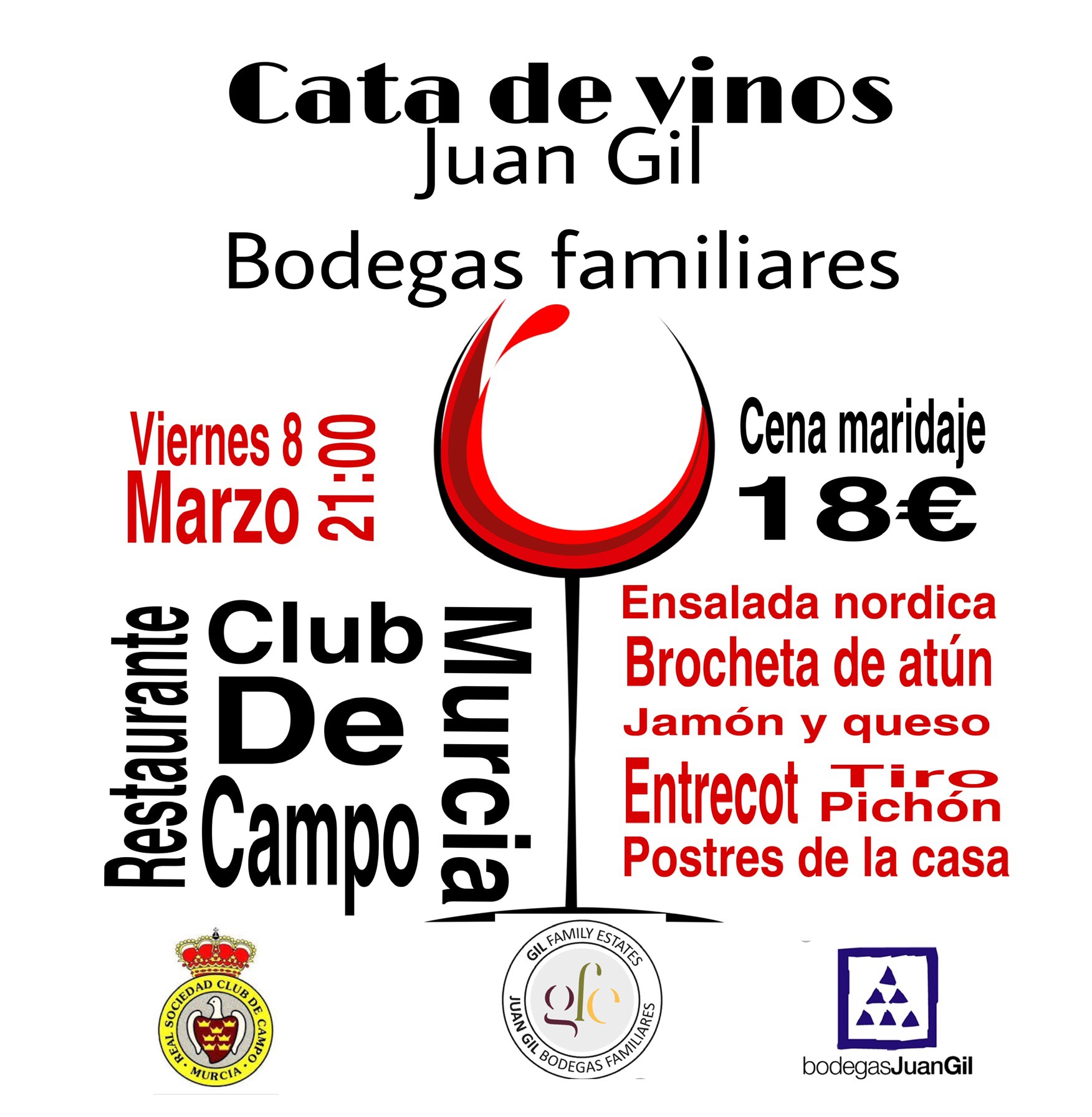 Cata de vinos Juan Gil con maridaje